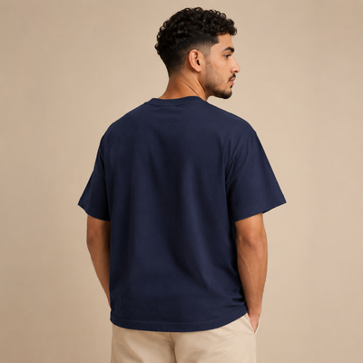 T-shirt DZ Mindset bleu marine présenté de dos