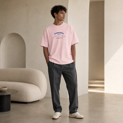 T-shirt Constantine rose porté de face