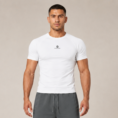T-shirt Performance blanc porté de face