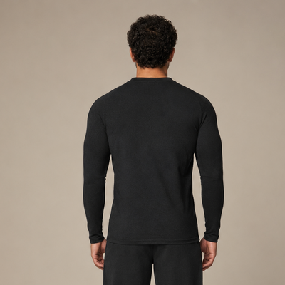 T-shirt Performance manches longues noir porté de dos