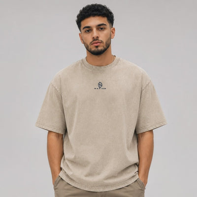 T-shirt Kabylie beige porté de face