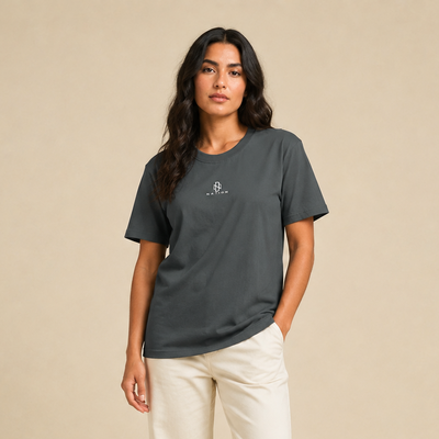 T-shirt Tassili Rupestre gris porté de face
