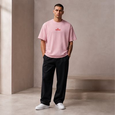 T-shirt DZ Mindset rose porté de face