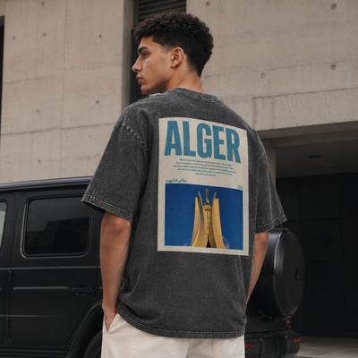T-shirt Maqam Echahid gris porté de dos
