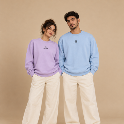 Couple maghrébin portant les sweats col rond Je t’aime à l’algérienne de face